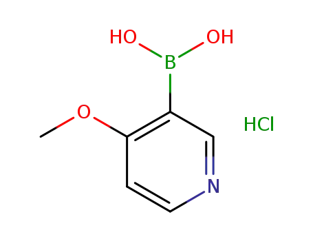 Molecular Structure of 874959-97-4 (4-Methoxypyridine-3-boronic acid, HCl)