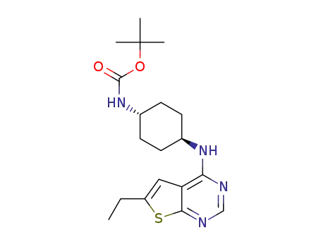 tert-butyl N-[4-([6-ethylthieno[2,3-d]pyrimidin-4-yl]amino)cyclohexyl]carbarnate