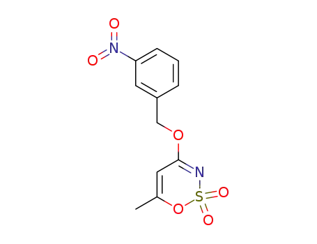 Molecular Structure of 1621619-30-4 (6-methyl-4-[(3-nitrobenzyl)oxy]-1,2,3-oxathiazine 2,2-dioxide)