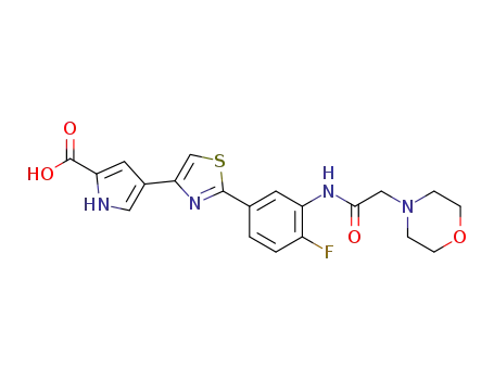 4-(2-(4-fluoro-3-(2-morpholinoacetamido)phenyl)thiazol-4-yl)-1H-pyrrole-2-carboxylic acid