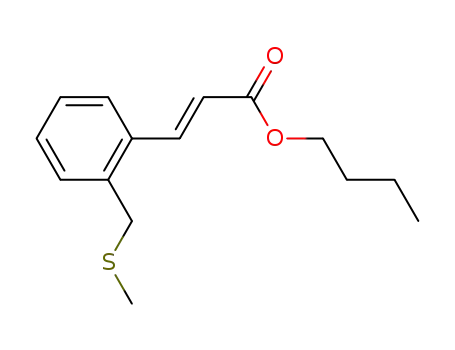 Molecular Structure of 1372783-81-7 ((E)-n-butyl 3-(2-((methylthio)methyl)phenyl)acrylate)