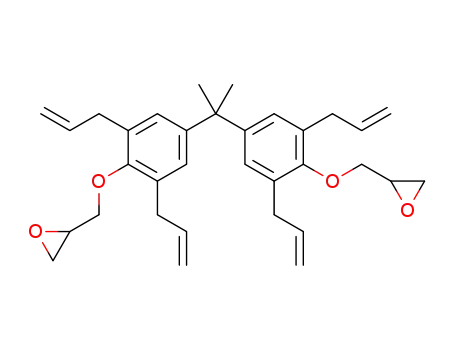 Molecular Structure of 71357-47-6 (2,2'-(4,4'-(propane-2,2-diyl)bis(2,6-diallyl-4,1-phenylene)bis(oxy)bis(methylene))dioxirane)