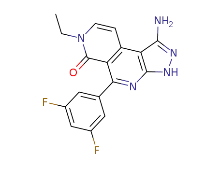 1-amino-5-(3,5-difluorophenyl)-7-ethyl-3H-pyrazolo[3,4-c][2,7]naphthyridin-6(7H)-one
