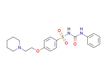 Molecular Structure of 1375453-83-0 (1-phenyl-3-[4-(2-piperidin-1-ylethoxy)benzene]sulfonylurea)