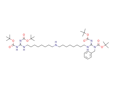 tert‐butyl N‐benzyl‐N‐({[8‐({8‐[({[(tert‐butoxy)carbonyl]amino}({[(tert‐butoxy)carbonyl]imino})methyl)amino]octyl}amino)octyl]amino}({[(tert‐butoxy)carbonyl]imino})methyl)carbamate