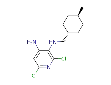 Molecular Structure of 1658500-49-2 (2,6-dichloro-N3-(((1r,4r)-4-methylcyclohexyl)methyl)pyridine-3,4-diamine)