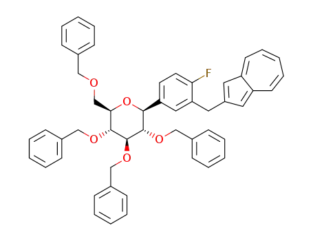 (1S)-2,3,4,6-tetra-O-benzyl-1,5-anhydro-1-[3-(azulen-2-ylmethyl)-4-fluorophenyl]-D-glucitol