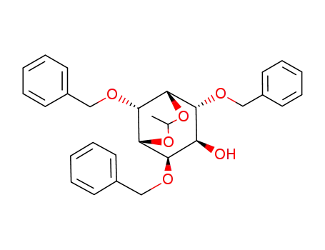 (1R,5S,6R,7R,8R,9R)-6,8,9-Tris-benzyloxy-3-methyl-2,4-dioxa-bicyclo[3.3.1]nonan-7-ol