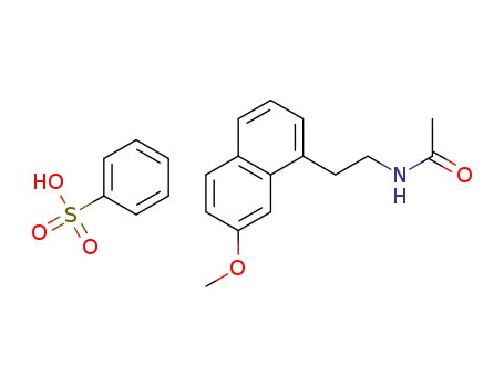 Molecular Structure of 1402317-73-0 (N-[2-(7-methoxyl-1-naphthyl)ethyl]acetamide benzenesulfonic acid)