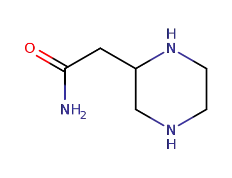 Molecular Structure of 14465-85-1 (2-(piperazin-2-yl)acetamide)