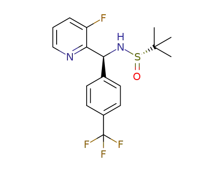 (S)-N-((S)-(3-fluoropyridin-2-yl)(4-(trifluoromethyl)phenyl)methyl)-2-methylpropane-2-sulfinamide