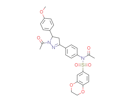 N-(4-(1-acetyl-5-(4-methoxyphenyl)-4,5-dihydro-1H-pyrazol-3-yl)phenyl)-N-((2,3-dihydrobenzo[b][1,4]dioxin-6-yl)sulfonyl)acetamide