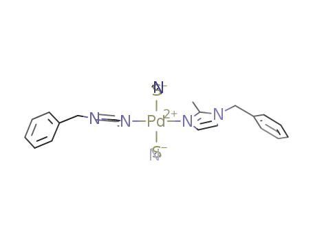 Molecular Structure of 1421070-24-7 (Pd(SCN)<SUB>2</SUB>(1-benzyl-2-methylimidazole)<SUB>2</SUB>)