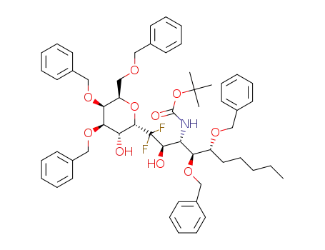 (2S,3S,4S,5R)-4,5-bis-O-benzyl-N-(tert-butoxycarbonyl)-3-amino-1,1-difluoro-1-(3,4,6-tri-O-benzyl-α-D-galactopyranosyl)-4,5-dihydroxydecan-2-ol