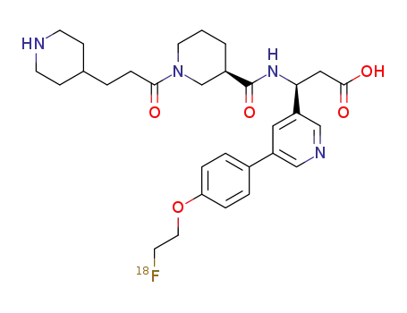 (3S)-3-[5-(2-[<sup>18</sup>F]fluoroethoxy)phenyl]-3-[({(3R)-1-[3-(piperidin-4-yl)propanoyl]piperidin-3-yl}carbonyl)amino]propanoic acid