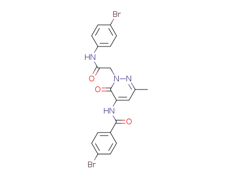 Molecular Structure of 1444311-88-9 (4-bromo-N-{2-[2-(4-bromophenylcarbamoyl)methyl]-6-methyl-3-oxo-2,3-dihydropyridazin-4-yl}benzamide)