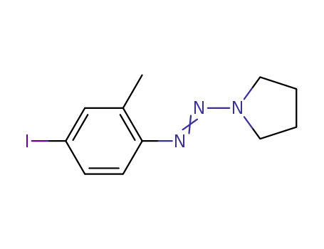 Molecular Structure of 1394130-76-7 (1-[2-(4-iodo-2-methylphenyl)diazen-1-yl]pyrrolidine)