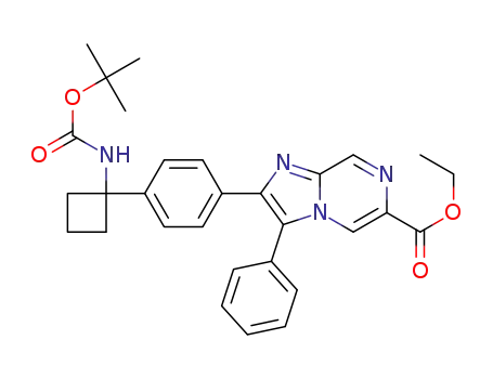 ethyl 2-(4-{1-[(tert-butoxycarbonyl)amino]cyclobutyl}phenyl)-3-phenyl-imidazo[1,2-a]pyrazine-6-carboxylate