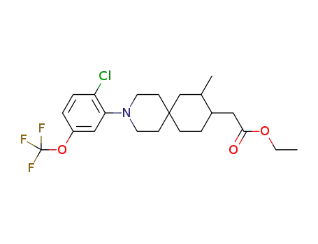 ethyl 2-(3-(2-chloro-5-(trifluoromethoxy)phenyl)-8-methyl-3-azaspiro[5.5]undecan-9-yl)acetate