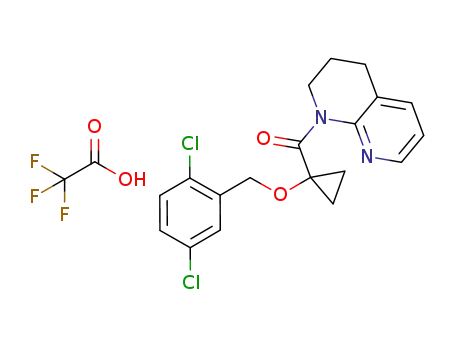 1-([1-[(2,5-dichlorophenyl)methoxy]cyclopropyl]carbonyl)-1,2,3,4-tetrahydro-1,8-naphthyridine trifluoroacetate