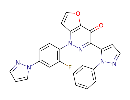 1-[2-fluoro-4-(1H-pyrazol-1-yl)phenyl]-3-(1-phenyl-1H-pyrazol-5-yl)furo[3,2-c]pyridazin-4(1H)-one