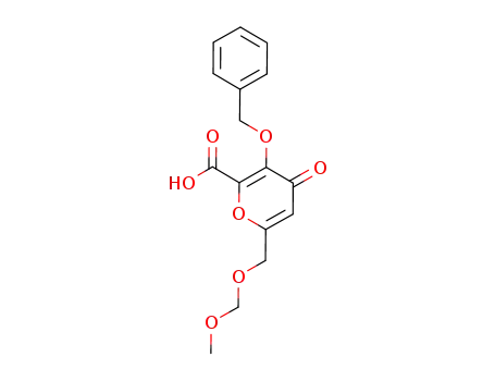 Molecular Structure of 845723-32-2 (4H-Pyran-2-carboxylic acid,
6-[(methoxymethoxy)methyl]-4-oxo-3-(phenylmethoxy)-)