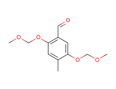 Molecular Structure of 40931-05-3 (2,5-Bis(methoxymethoxy)-4-methyl-benzaldehyd)