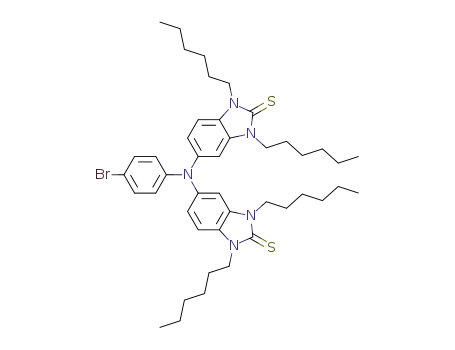 5,5’-((4-bromophenyl)azanediyl)bis(1,3-dihexyl-1H-benzo[d]imidazole-2(3H)-thione)