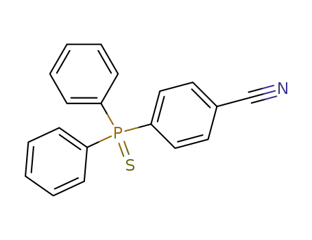 Molecular Structure of 5032-60-0 (Benzonitrile, 4-(diphenylphosphinothioyl)-)