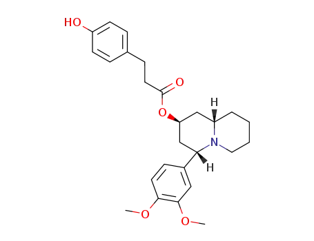 2-(p-hydroxyphenylpropionoyloxy)(a)-4-(3',4'-dimethoxyphenyl)(e)-trans-quinolizidine