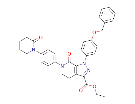 1-(4-benzyloxy-phenyl)-7-oxo-6-[4-(2-oxo-piperidin-1-yl)-phenyl]-4,5,6,7-tetrahydro-1H-pyrazolo[3,4-c]pyridine-3-carboxylic acid ethyl ester