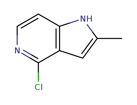 Molecular Structure of 854018-87-4 (4-Chloro-2-Methyl-1H-pyrrolo[3,2-c]pyridine)
