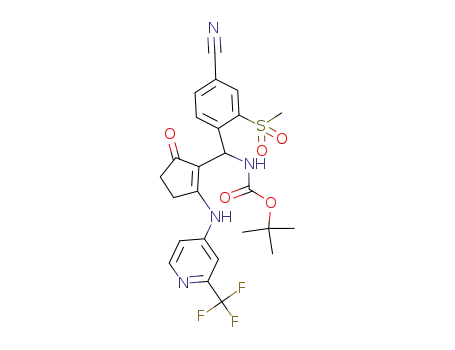 tert-butyl (4-cyano-2-(methylsulfonyl)phenyl)(5-oxo-2-(2-(trifluoromethyl)pyridin-4-ylamino)cyclopent-1-enyl)methylcarbamate