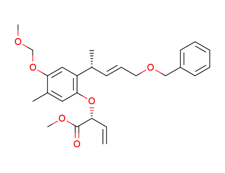 (3R)-methyl 2-{2-[(2R,3E)-5-(benzyloxy)pent-3-en-2-yl]-4-(methoxymethoxy)-5-methylphenoxy}but-3-enoate
