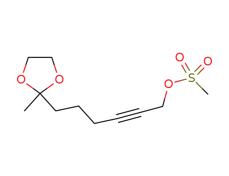 6-(2-methyl-1,3-dioxolan-2-yl)hex-2-yn-1-yl methanesulfonate