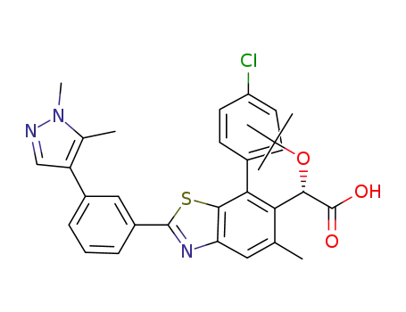 (S)-2-tert-butoxy-2-(7-(4-chlorophenyl)-2-(3-(1,5-dimethyl-1H-pyrazol-4-yl)phenyl)-5-methylbenzo[d]thiazol-6-yl)acetic acid