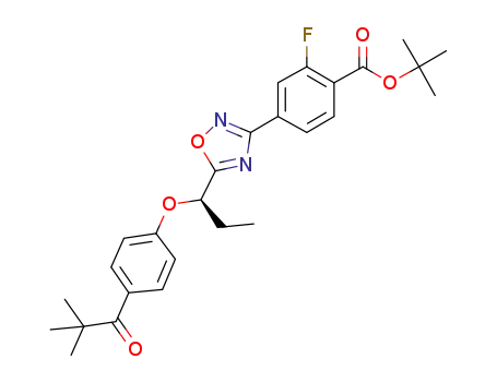 tert-butyl 4-(5-{(1R)-1-[4-(2,2-dimethylpropanoyl)phenoxy]propyl}-1,2,4-oxadiazol-3-yl)-2-fluorobenzoate