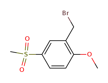 Molecular Structure of 294860-49-4 (2-(bromomethyl)-1-methoxy-4-(methylsulfonyl)benzene)