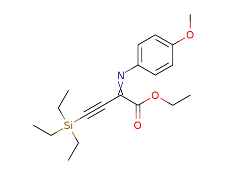 Molecular Structure of 1449215-20-6 (ethyl 2-((4-methoxyphenyl)imino)-4-(triethylsilyl)but-3-ynoate)