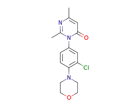 Molecular Structure of 1542258-49-0 (3-(3-chloro-4-morpholinophenyl)-2,6-dimethylpyrimidin-4(3H)-one)