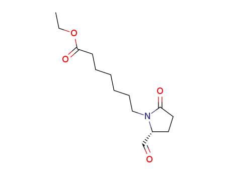 1-Pyrrolidineheptanoic acid, 2-formyl-5-oxo-, ethyl ester, (2R)-