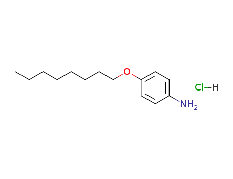 Molecular Structure of 30402-00-7 (Benzenamine, 4-(octyloxy)-, hydrochloride)
