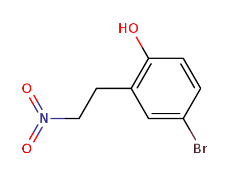 Molecular Structure of 96853-37-1 (4-Bromo-2-(2-nitro-ethyl)-phenol)