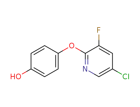 Molecular Structure of 89402-40-4 (Phenol, 4-[(5-chloro-3-fluoro-2-pyridinyl)oxy]-)