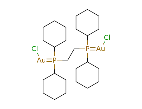 Molecular Structure of 99350-06-8 ([Au<sub>2</sub>(1,2-bis(dicyclohexylphosphino)ethane)Cl<sub>2</sub>])