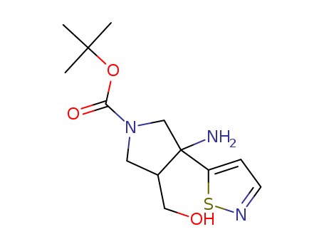 tert-butyl3-amino-4-(hydroxymethyl)-3-(isothiazol-5-yl)pyrrolidine-1-carboxylate