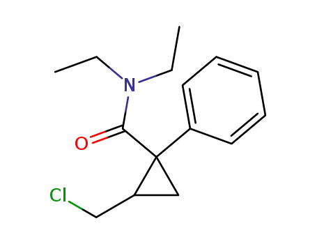 Molecular Structure of 1353644-50-4 (1-phenyl-1-diethylaminocarbonyl-2-chloromethylcyclopropane)