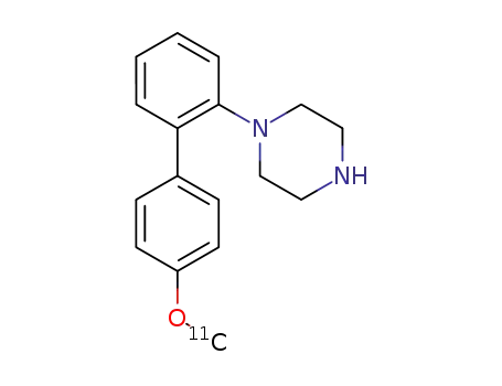 1-[2-(4-[11C]methoxyphenyl)phenyl]piperazine