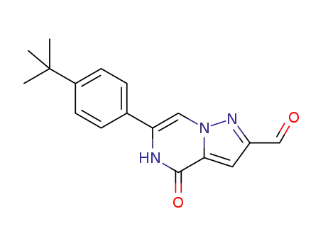 6-(4-tert-butyl-phenyl)-4-oxo-4,5-dihydro-pyrazolo[1,5-a]pyrazine-2-carbaldehyde