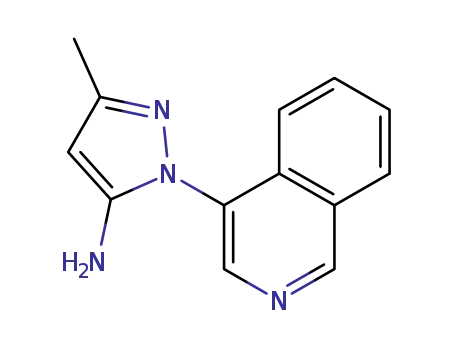 Molecular Structure of 1452183-81-1 (1-(isoquinolin-4-yl)-3-methyl-1H-pyrazol-5-amine)